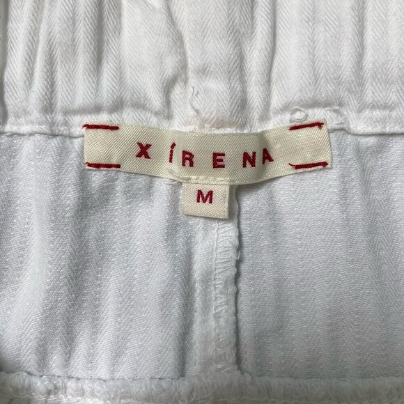 Xirena Sophie Elastic Waist Pull-On White Mini Skirt with Pockets Size Medium - Picture 2 of 9